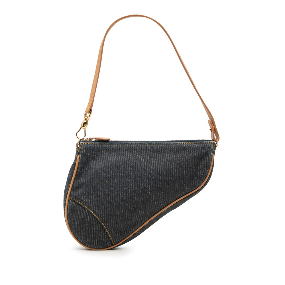 Pre-Loved Dior Mini Denim Saddle Pochette